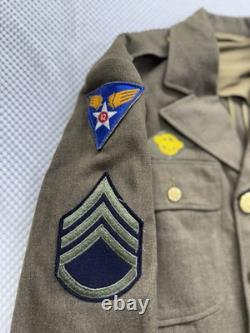 Vintage WWII USAF Tunic Jacket & Pants Uniform WW2 Army 12th Air Force 34 L