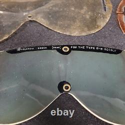 Vintage WWII US ARMY AIR FORCES TYPE B-8 FLYING GOGGLES BOXED Polaroid Corp