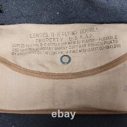 Vintage WWII US ARMY AIR FORCES TYPE B-8 FLYING GOGGLES BOXED Polaroid Corp