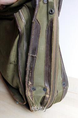 Vintage WWII US ARMY AIR FORCE B-4 Flyers Bag HINSON MFG Military Pilot Garment