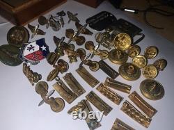 Vintage WWII US Army Air Corps Cadet Visor Cap Badges