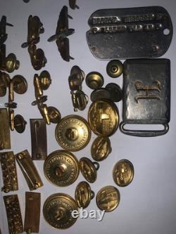 Vintage WWII US Army Air Corps Cadet Visor Cap Badges