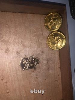 Vintage WWII US Army Air Corps Cadet Visor Cap Badges