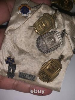 Vintage WWII US Army Air Corps Cadet Visor Cap Badges