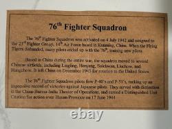 Vintage WWII US Army Air Force 76th Fighter Squadron CBI Leather Patch 6×4.5