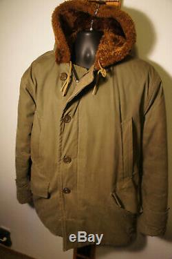 Vintage WWII US Army Air Force B-9 PARKA Vtg Cold Weather Jacket Military o52