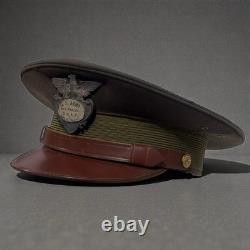 Vintage WWII US Army Air Force Crusher Visor Hat OCAD Oklahoma City Depot USAAF