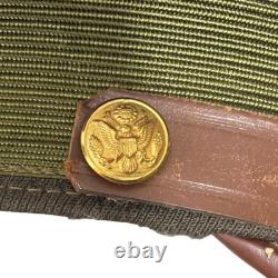 Vintage WWII US Army Air Force Crusher Visor Hat OCAD Oklahoma City Depot USAAF