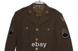Vintage WWII US Army Air Force Jacket Olive Drab Wool Uniform Coat Staff Sgt Vintage WWII US Army Air Force Jacket Olive Drab Wool Uniform Coat Staff Sgt