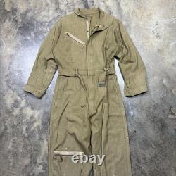 Vintage WWII US Army Air Force Type A-4 Flight Suit Brown green Coveralls