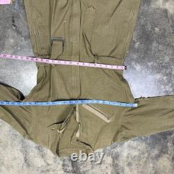 Vintage WWII US Army Air Force Type A-4 Flight Suit Brown green Coveralls