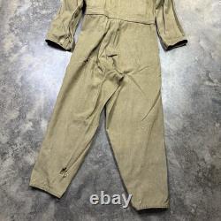 Vintage WWII US Army Air Force Type A-4 Flight Suit Brown green Coveralls