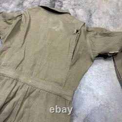 Vintage WWII US Army Air Force Type A-4 Flight Suit Brown green Coveralls