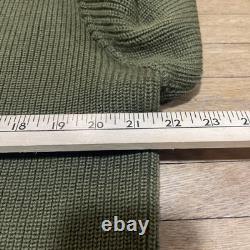 Vintage WWII US Army Air Forces A-1 mechanics V-neck wool sweater in green