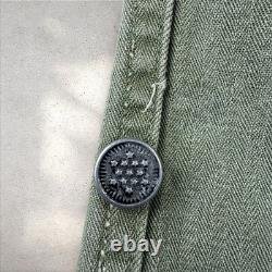 Vintage WWII US Army Air Forces HBT Flight/Mechanic Jumpsuit 38L Coveralls 32x32
