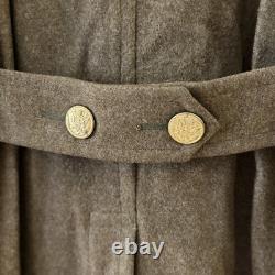 Vintage WWII US Army Air Forces Wool Overcoat Trench Coat Sgt Military Jacket