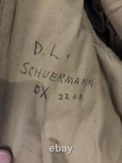 Vintage WWII US Army Air Forces Wool Overcoat Trench Coat Sgt Military Jacket