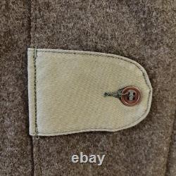 Vintage WWII US Army Air Forces Wool Overcoat Trench Coat Sgt Military Jacket