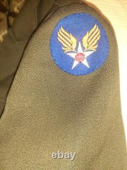 Vintage WWII US Army Ike Jacket with Air Force Patch & Aviation Cadet Patch
