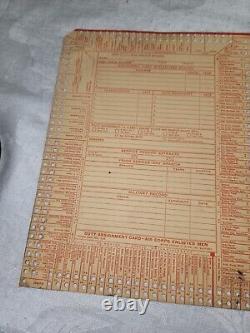 Vintage WWII U. S. Army Air Forces Duty and Assignment Cards and Filing Cabinet