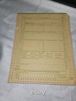 Vintage WWII U. S. Army Air Forces Duty and Assignment Cards and Filing Cabinet