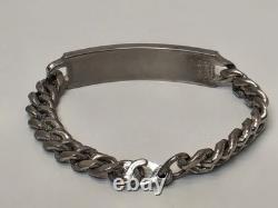 Vintage WWII U. S. Pilot Army Air Corps Air Force Silver ID Bracelet Sweetheart