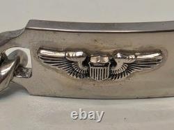 Vintage WWII U. S. Pilot Army Air Corps Air Force Silver ID Bracelet Sweetheart