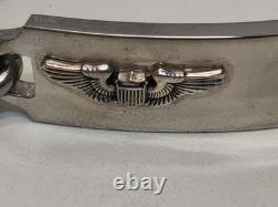 Vintage WWII U. S. Pilot Army Air Corps Air Force Silver ID Bracelet Sweetheart