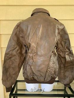 Vintage WWII Willis & Geiger Air Force U. S. Army-Issued Leather Jacket, Size 40L