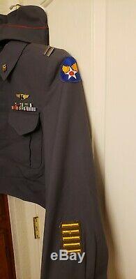 Vintage WW II Army Air Force Flight Nurse Uniform with Ribbons with Badge