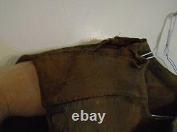 Vintage Ww2 British Army Air Borne Distressed Leather Jerkin Jacket Size M