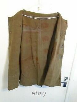 Vintage Ww2 British Army Air Borne Distressed Leather Jerkin Jacket Size M
