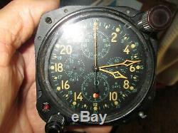 Vintage Ww 2 U S Army Air Corps Hamilton No H 37500 Cockpit Clock 1944 As Is
