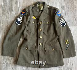 Vintage Wwii 1941 Army Dress Uniform Jacket Far East Air Force Command 38r