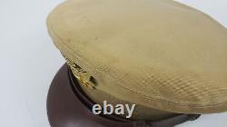 Vintage Wwii Bancroft Usaaf Us Army Air Officers Military Visor Crusher Cap Hat