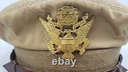 Vintage Wwii Bancroft Usaaf Us Army Air Officers Military Visor Crusher Cap Hat