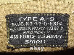 Vintage Wwii Type A-9 Air Force Us Army Size Small Flying Helmet Cap Hat
