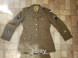 Vintage Wwii Ww2 Us Army Air Corps Officer Dress Jacket Coat 39i & W34 L33 Pants