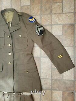 Vintage Wwii Ww2 Us Army Air Corps Officer Dress Jacket Coat 39i & W34 L33 Pants