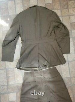 Vintage Wwii Ww2 Us Army Air Corps Officer Dress Jacket Coat 39i & W34 L33 Pants