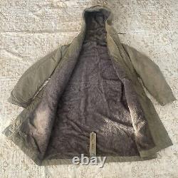 Vtg 1940's WWII USAF US Army Air Forces Type B-9 Winter Parka Bomber Mens L
