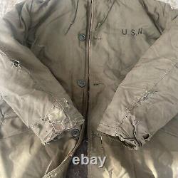 Vtg 1940's WWII USAF US Army Air Forces Type B-9 Winter Parka Bomber Mens L