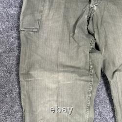 Vtg 1940s WWII US Army Air Force M43 HBT Cargo Pants W38 L32 13 Star Button RARE Vtg 1940s WWII US Army Air Force M43 HBT Cargo Pants W38 L32 13 Star Button RARE