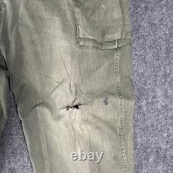 Vtg 1940s WWII US Army Air Force M43 HBT Cargo Pants W38 L32 13 Star Button RARE
