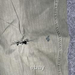 Vtg 1940s WWII US Army Air Force M43 HBT Cargo Pants W38 L32 13 Star Button RARE