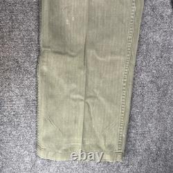 Vtg 1940s WWII US Army Air Force M43 HBT Cargo Pants W38 L32 13 Star Button RARE