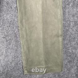 Vtg 1940s WWII US Army Air Force M43 HBT Cargo Pants W38 L32 13 Star Button RARE