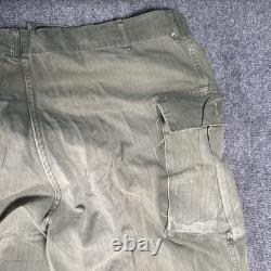 Vtg 1940s WWII US Army Air Force M43 HBT Cargo Pants W38 L32 13 Star Button RARE