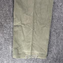 Vtg 1940s WWII US Army Air Force M43 HBT Cargo Pants W38 L32 13 Star Button RARE