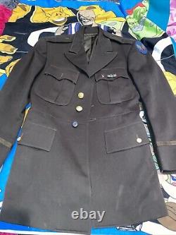 Vtg 1945 Army Air Corps Hamilton Uniform Jacket WWII patch Cincinnati USA Small